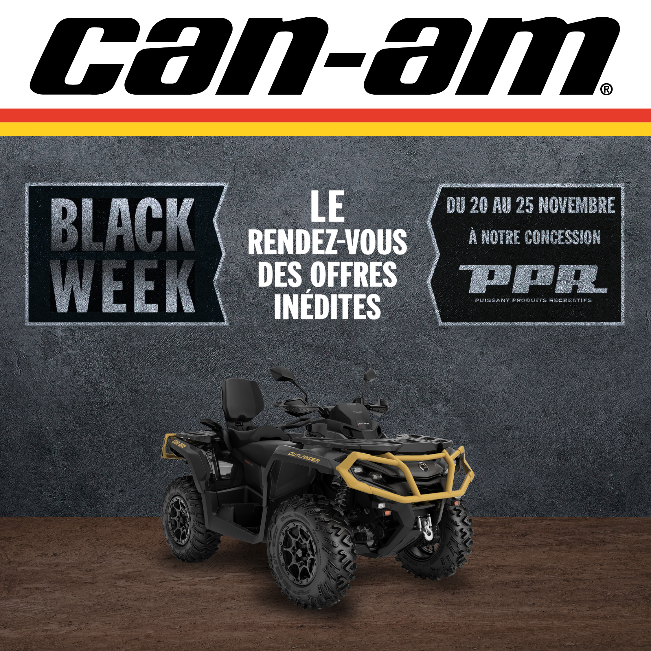 ORV ATV FY24 Can Am Black Week FR Post 1x1 PPR69